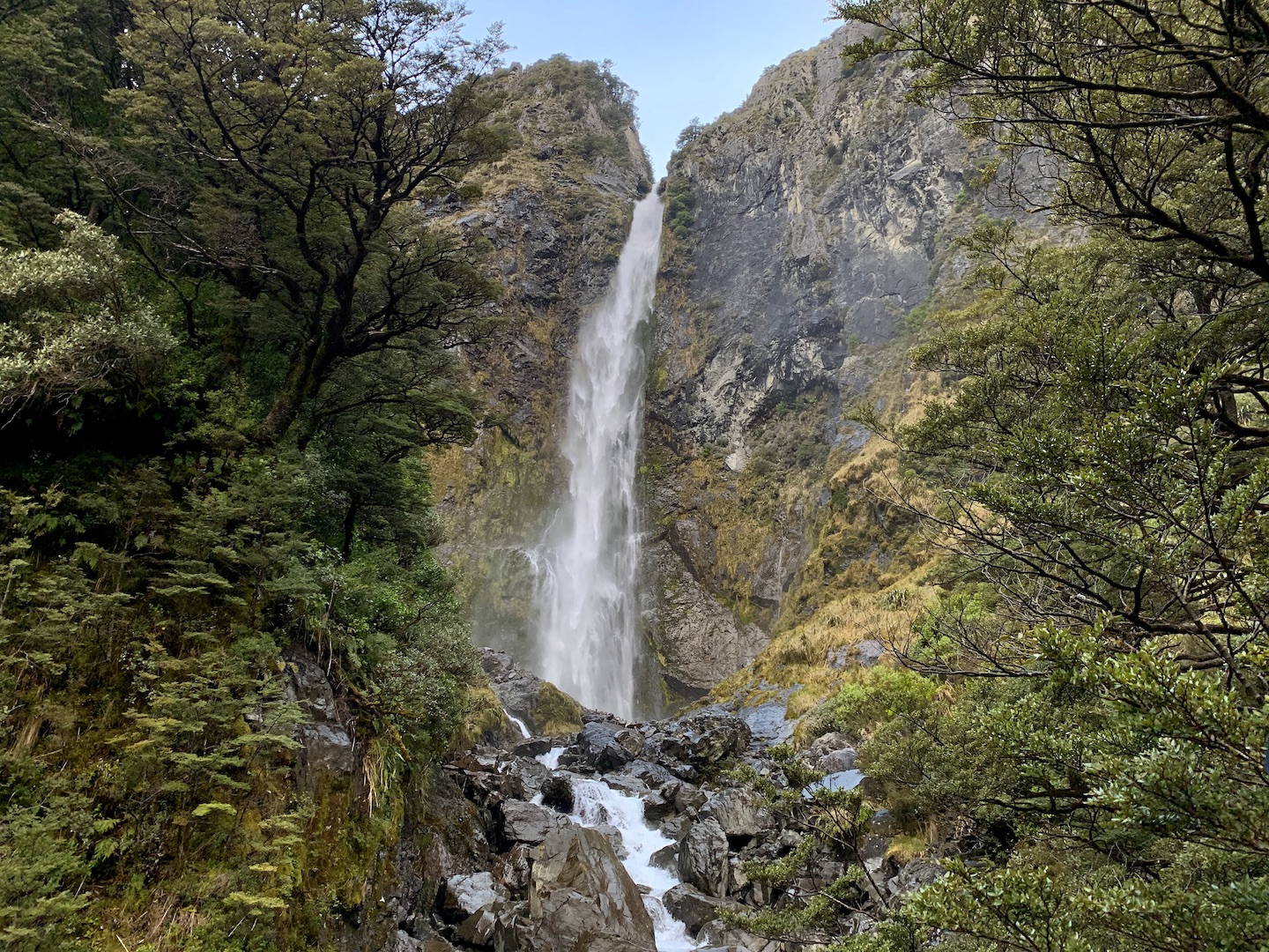 Devil's Punchbowl Waterfall - Arthur's Pass National Park, New Zealand