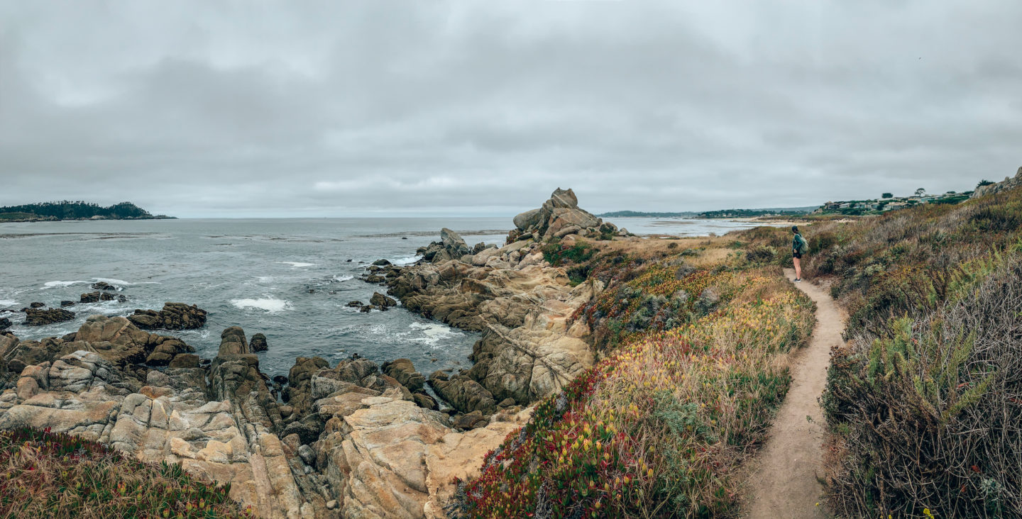 View of California Coast at Monterey Beach - Carmel By The Sea, CA
