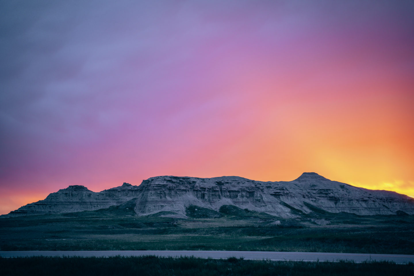 Sunset in Badlands National Park - South Dakota
