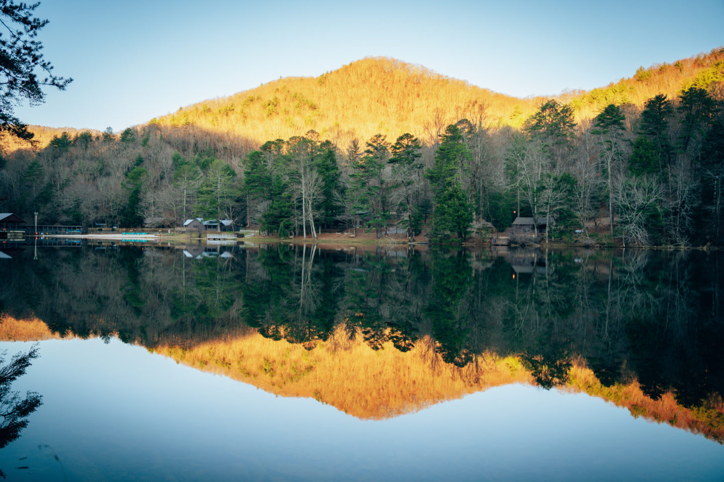 Morning reflection at Vogel State Park in Georgia. 