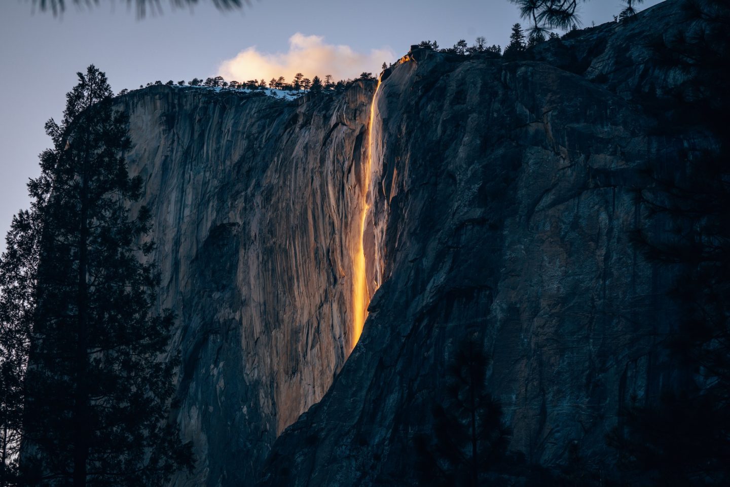 Firefall in Yosemite National Park, California