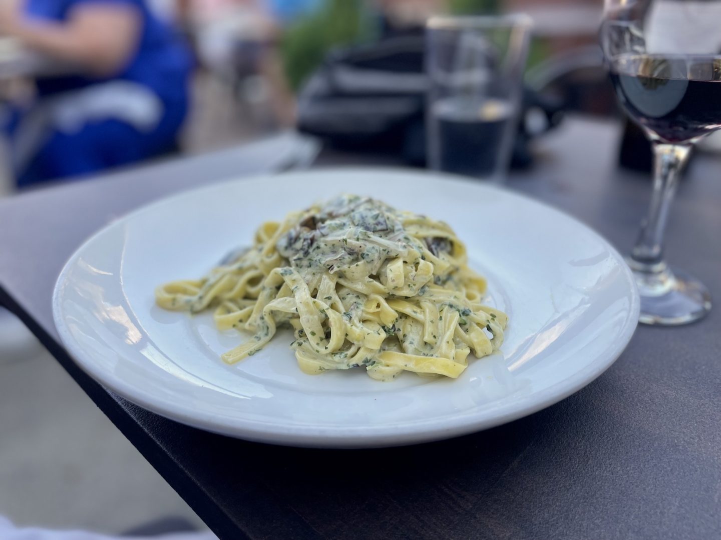 Fettuccine al Pesto - Maurizio's Italian Cuisine, Morgan Hill