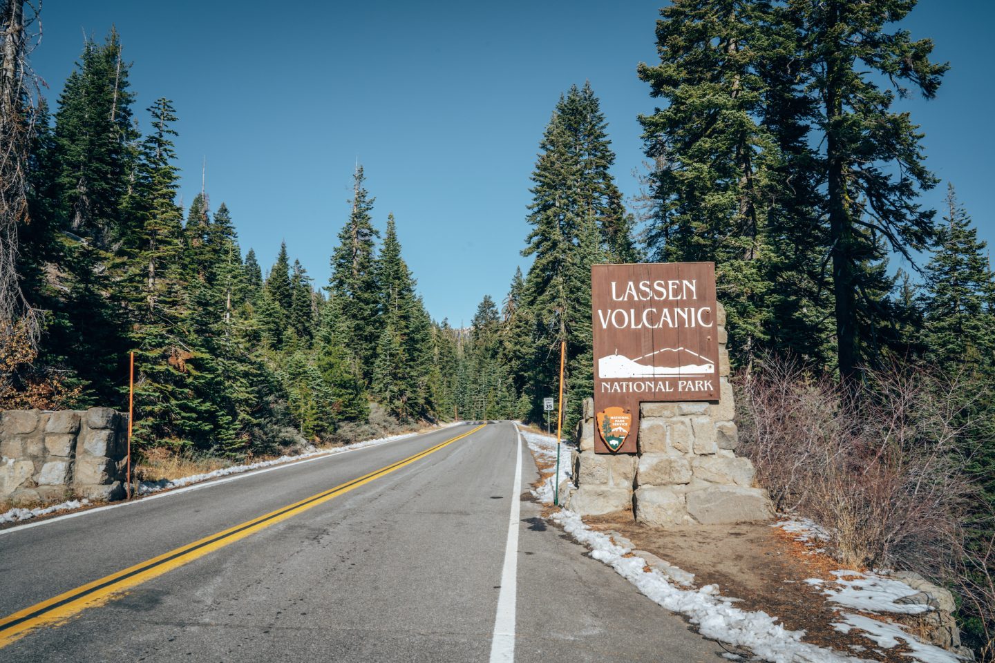 Entrance to Lassen Volcanic National Park - Califiornia