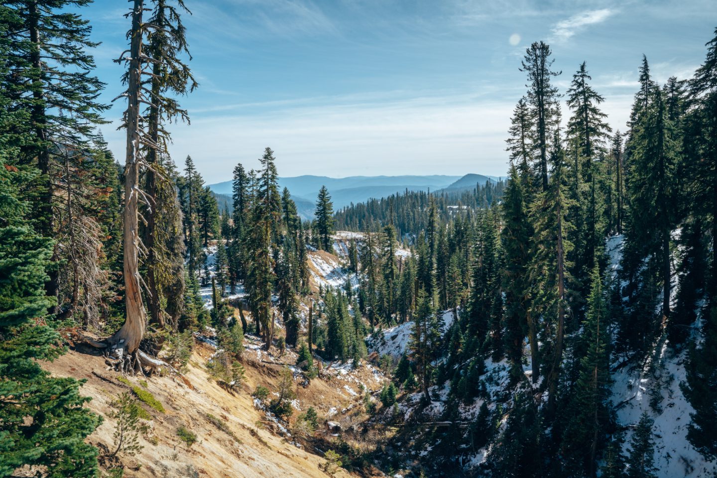 View of valley in Lassen Volcanic National Park from Sulphur Works