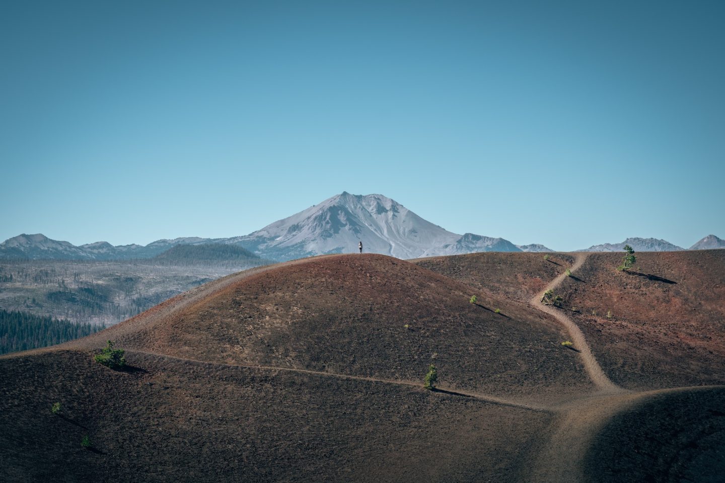 View of Lassen Peak from Cinder Cone - Lassen Volcanic National Park