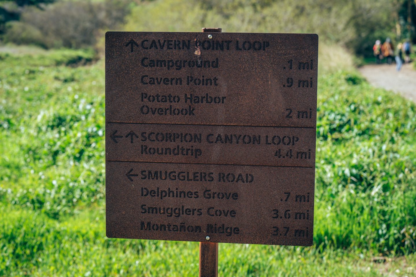 Trailhead Sign at Scorpion Anchorage - Santa Cruz Island