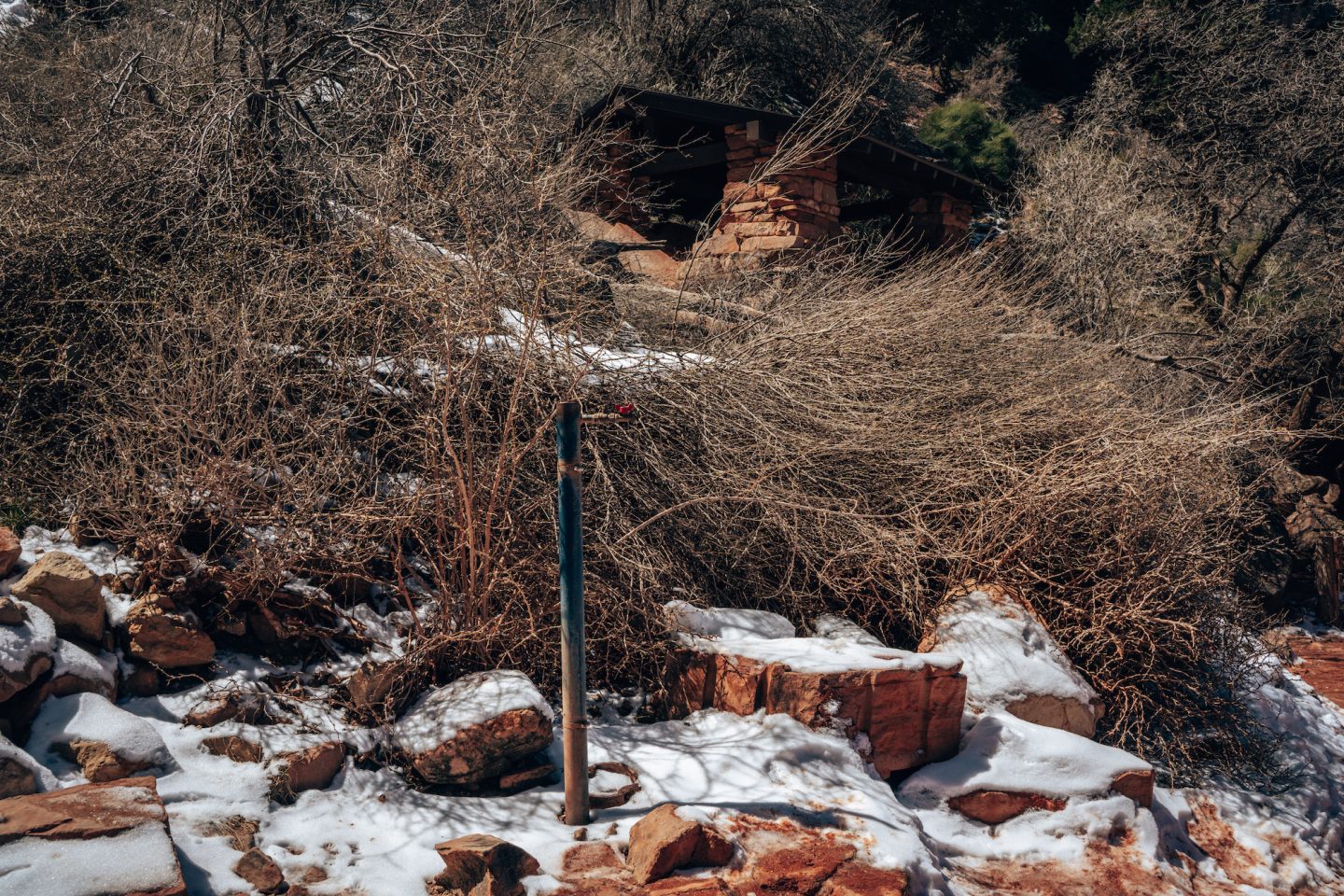 Water and bathrooms at Bright Angel Trail - Grand Canyon National Park, Arizona