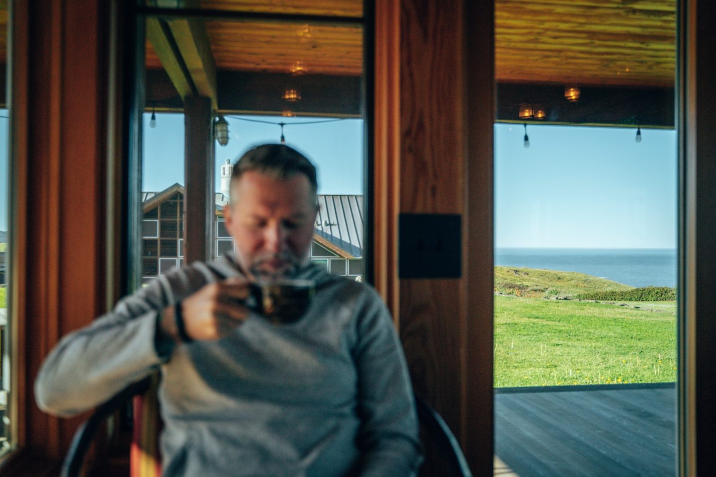 Morning coffee and views at The Inn at Newport Ranch