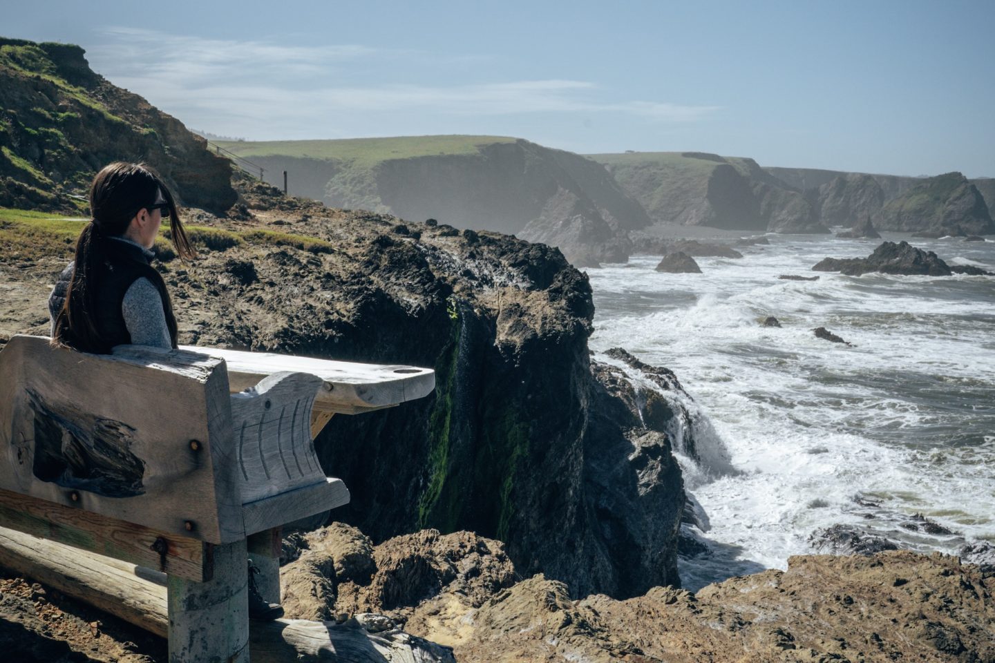 Viewing Bench - The Inn at Newport Ranch, Fort Bragg