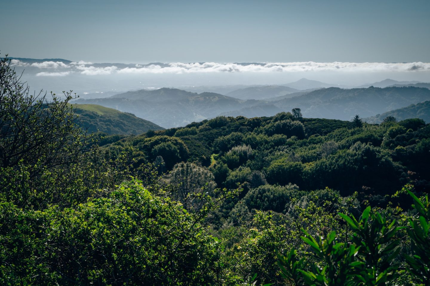 Panoramic views from Mount Umunhum Trail - Santa Cruz Mountains, California