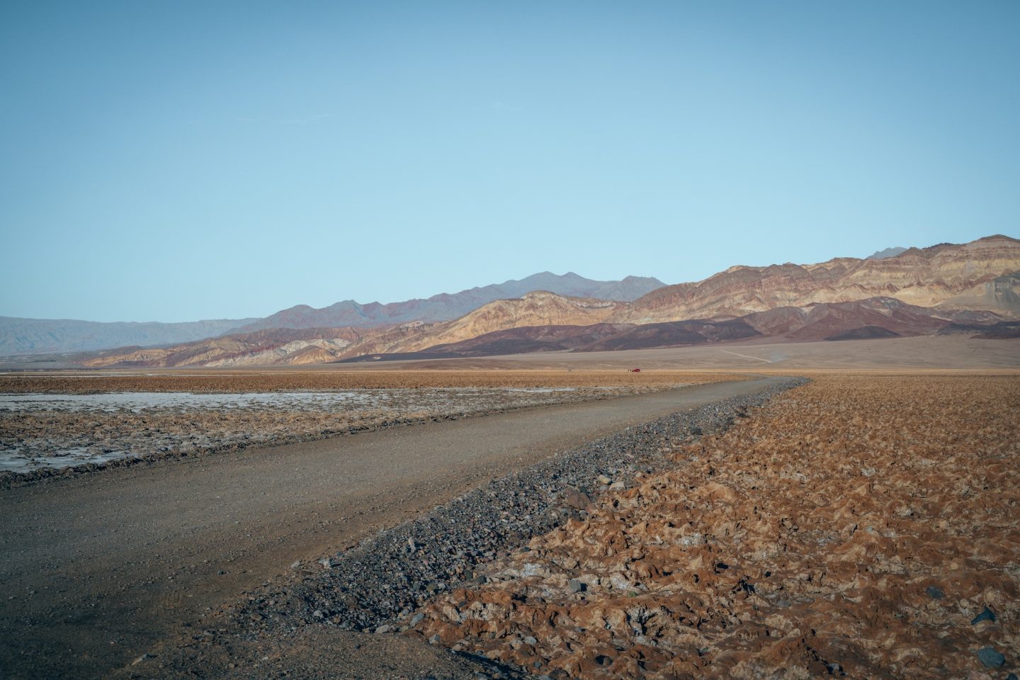 View of Artist's Drive from Devil's Golf Course - Death Valley National Park