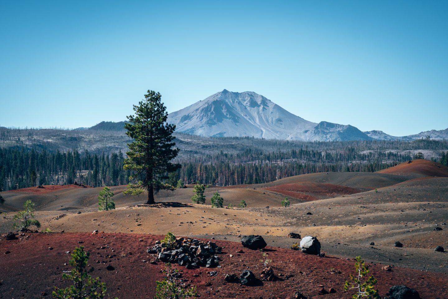 Lassen Peak and Painted Dunes - Lassen Volcanic National Park, California