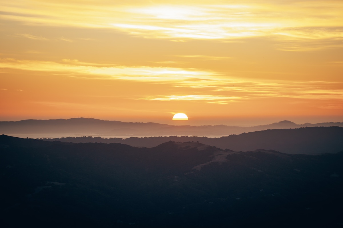 Sunset from Mt Diablo State Park