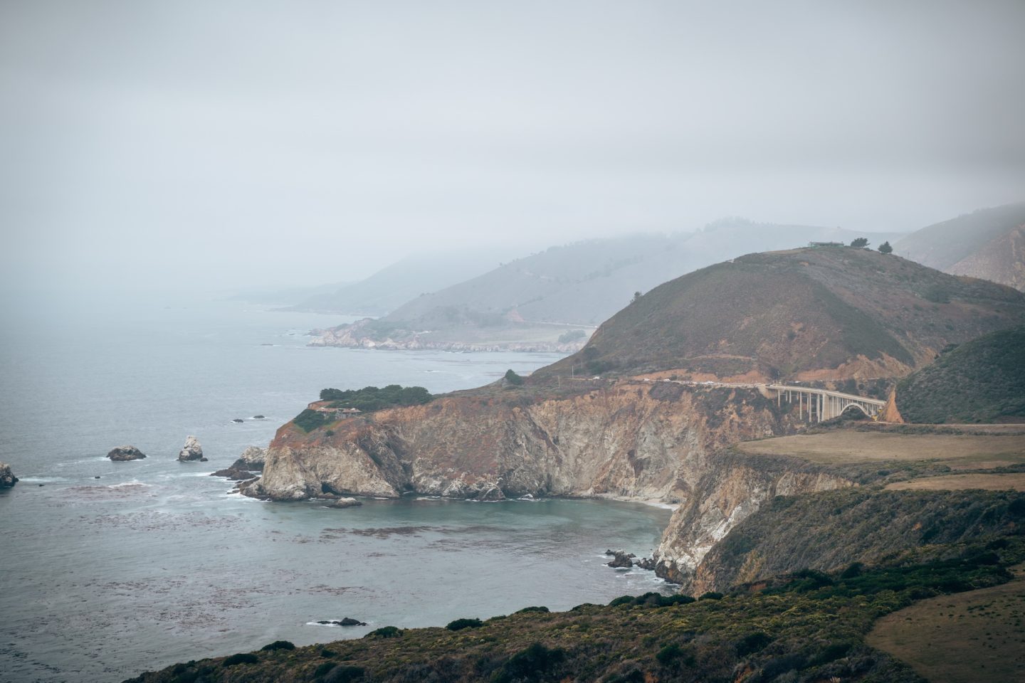Summer weather in Big Sur California - Bixby Bridge