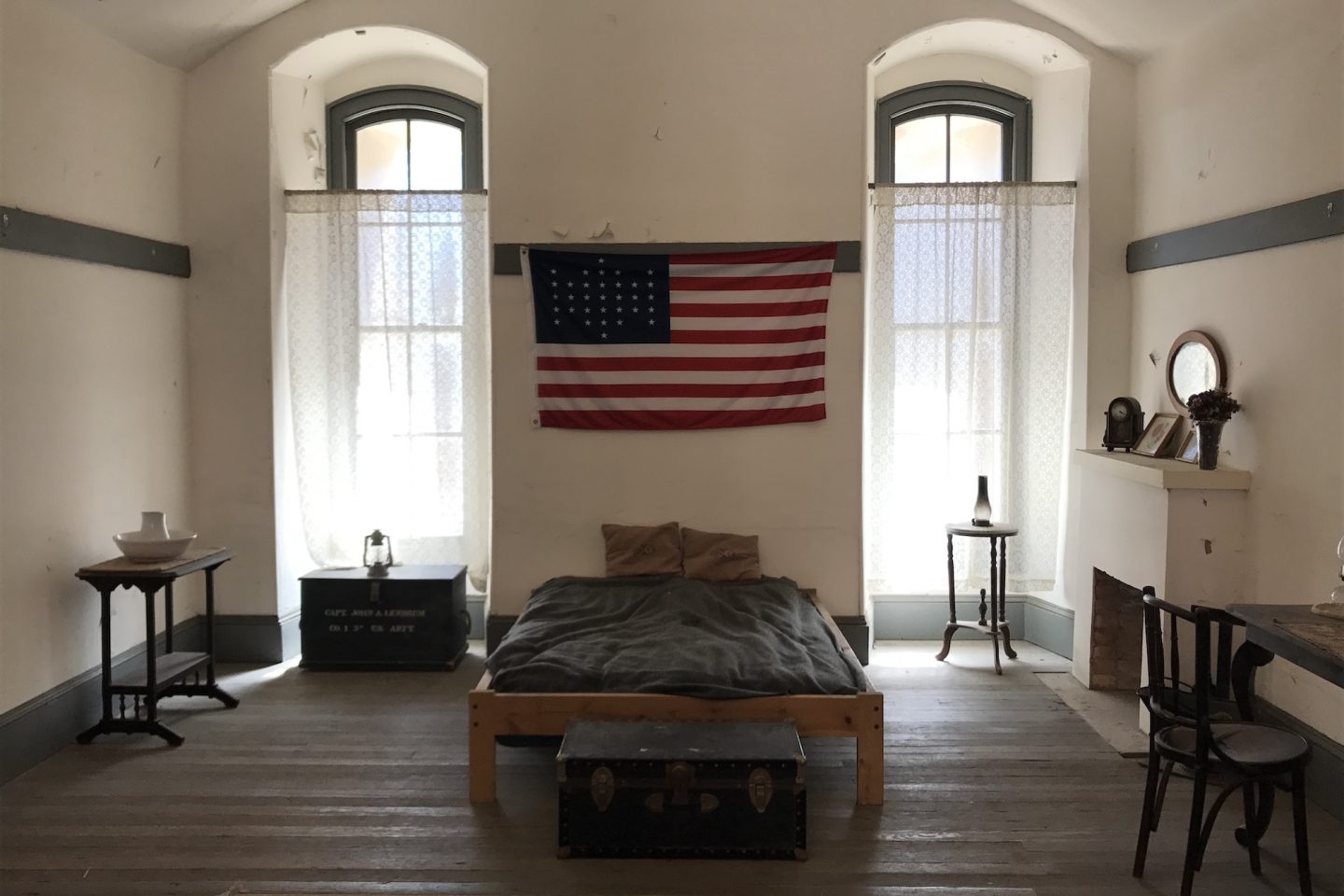 Officers quarters inside Fort Point National Historic Site