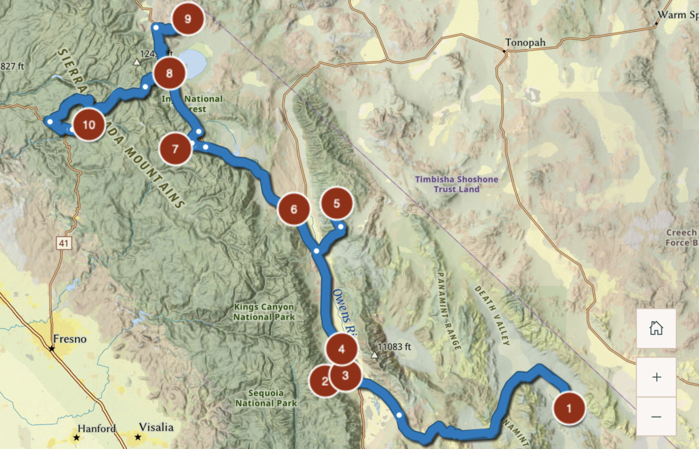 Official Eastern Sierra Tour - Highway 395, California