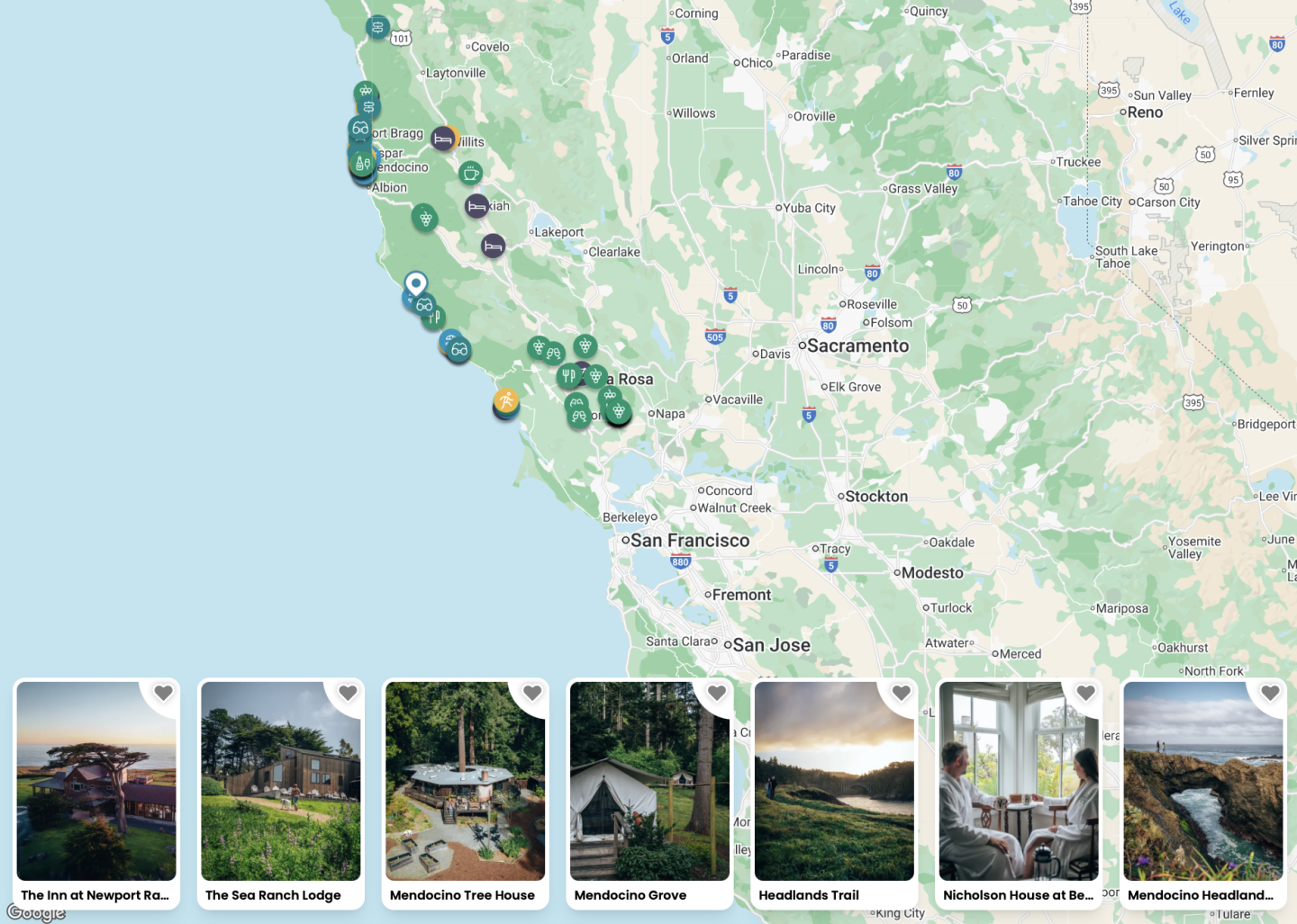 MAP OF THINGS TO DO AROUND GUALALA POINT REGIONAL PARK