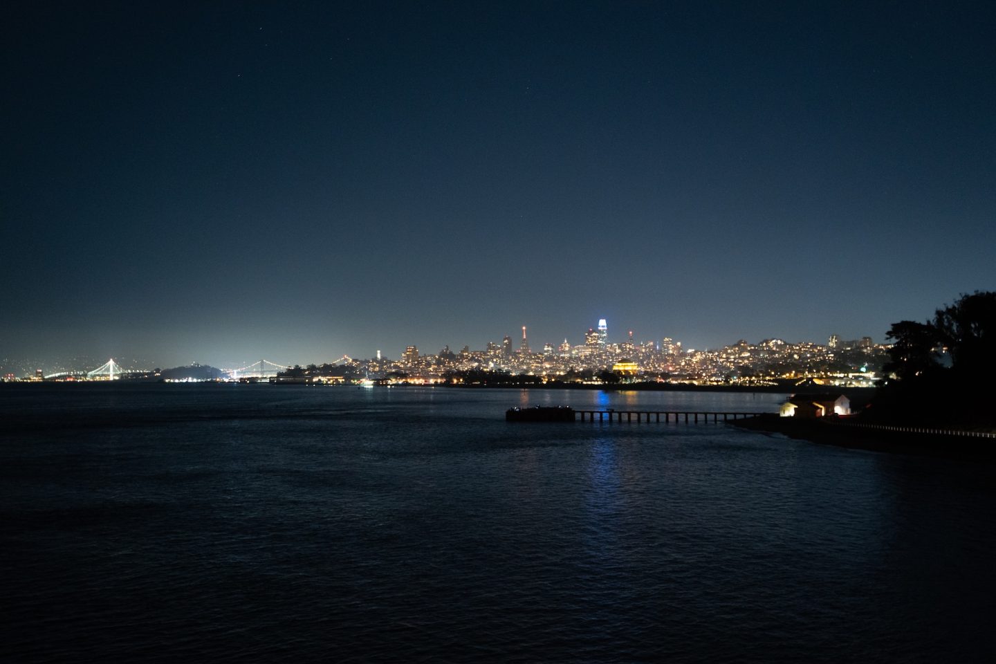 View of San Francisco skyline from Fort Point National Historic Site