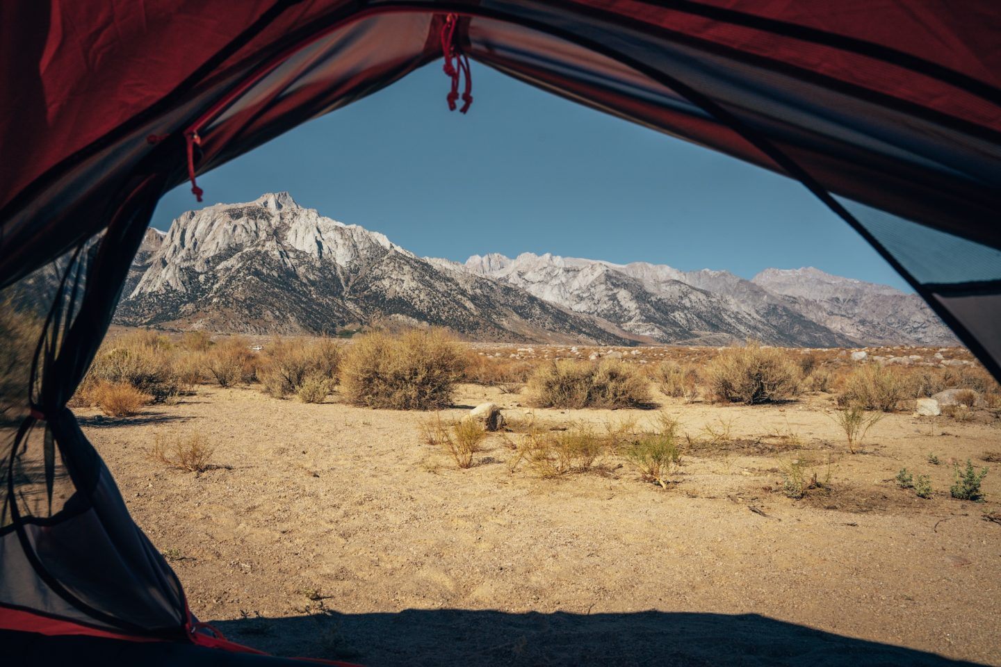 View Mount Whitney from Tuttle Creek Campsite - Lone Pine, California