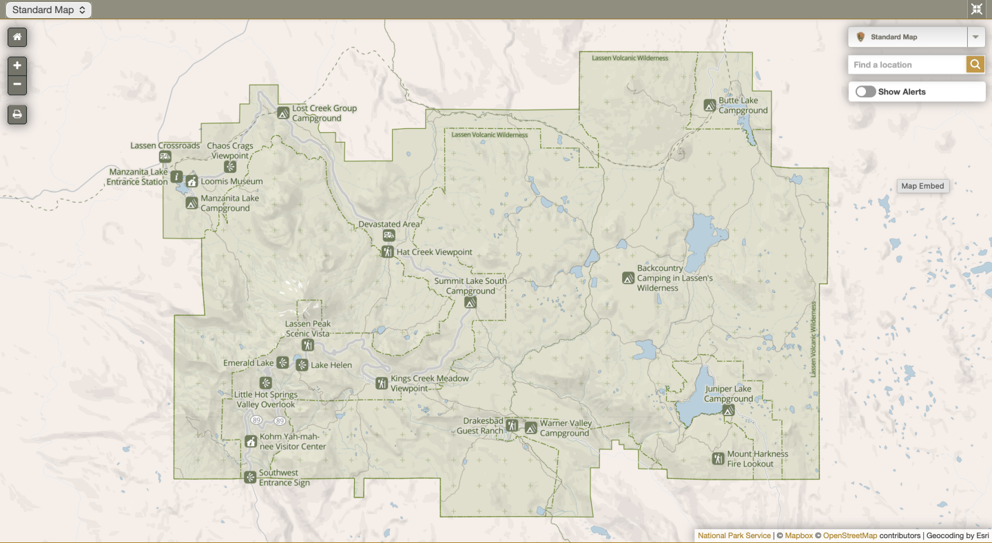 LASSEN VOLCANIC NATIONAL PARK MAP - NPS.GOV