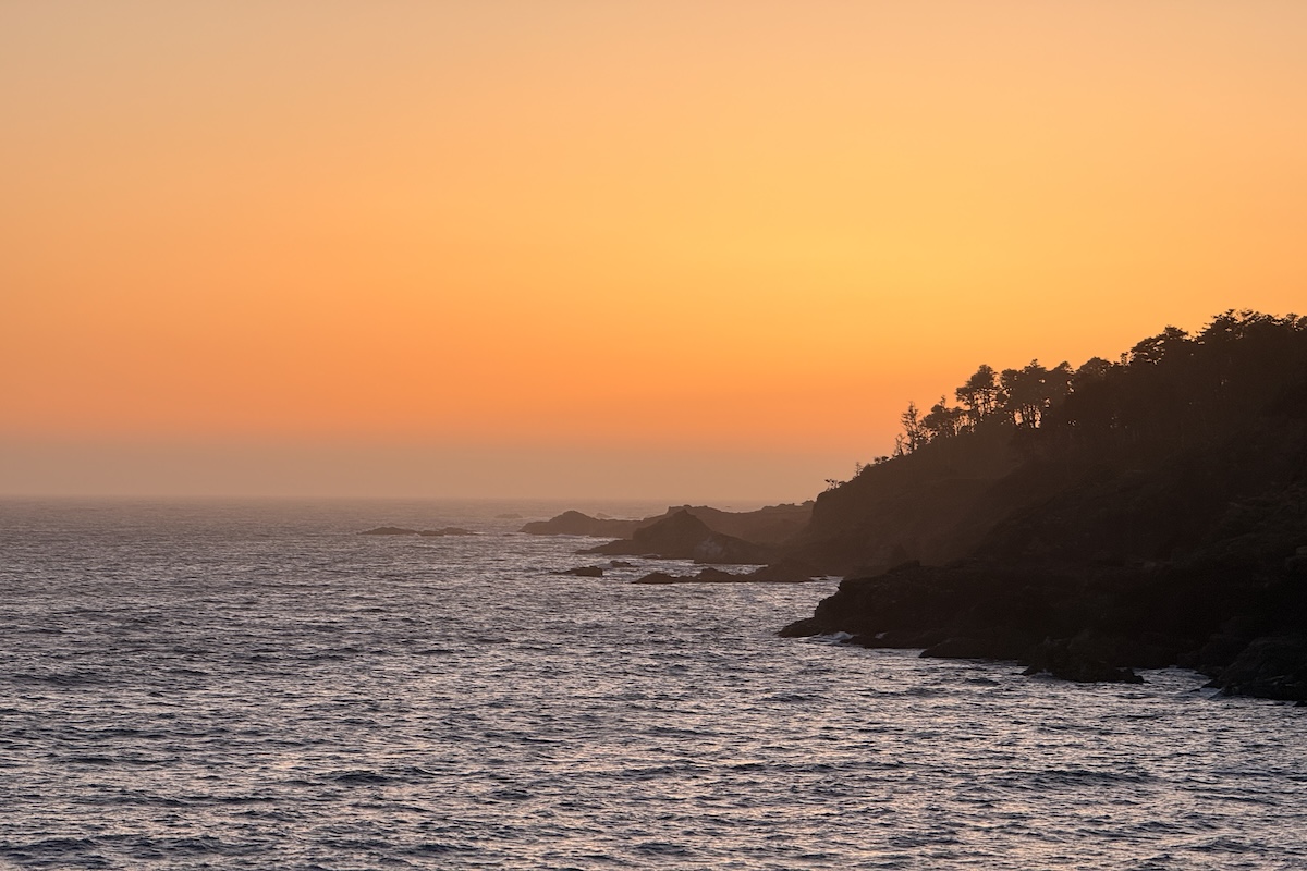Sunset at Ocean Cove Campground - Sonoma County in California
