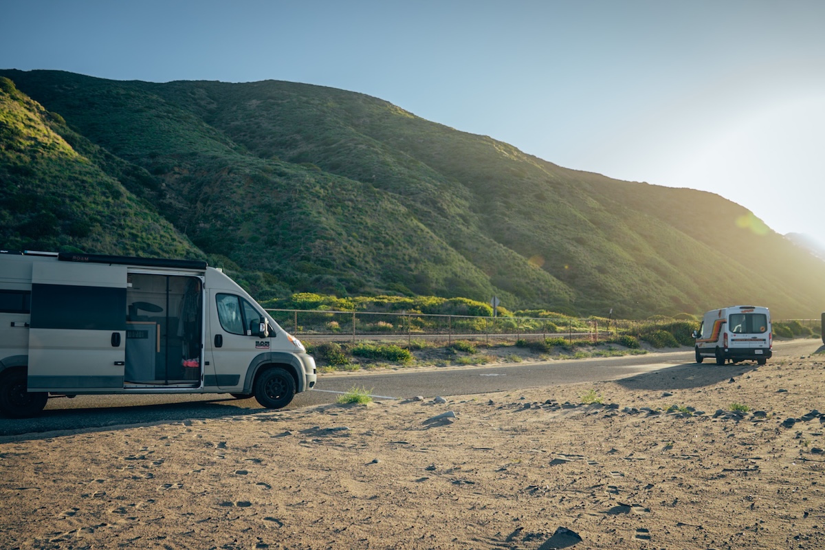 Campground along Highway 1 in Malibu